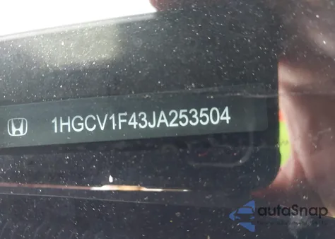 2018 Honda Accord Ex z USA, uszkodzony, nr VIN 1HGCV1F43JA253504